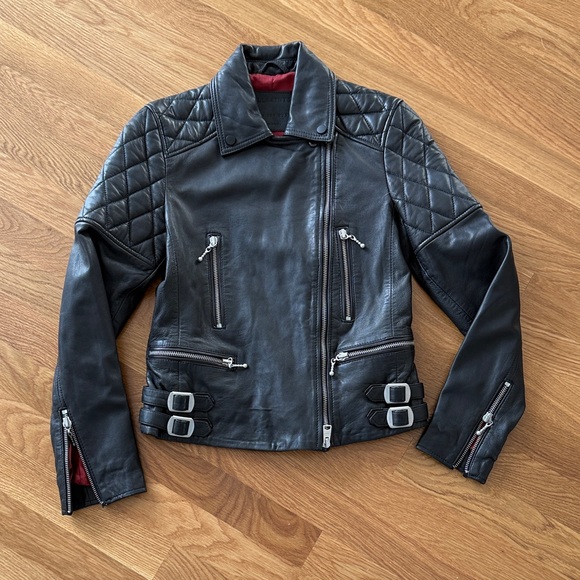 All Saints Armstead Biker Jacket - Picture 3 of 5
